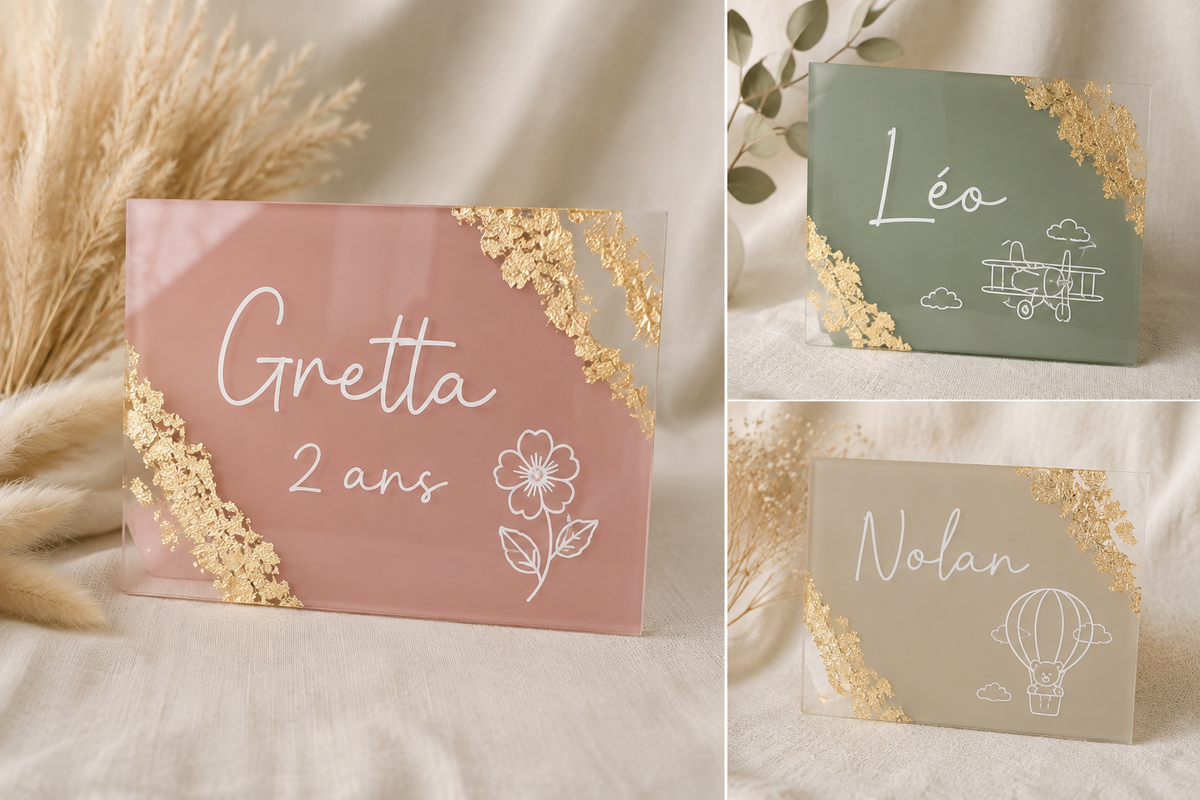 Plaque plexiglas, personnalisée 25/20cm
